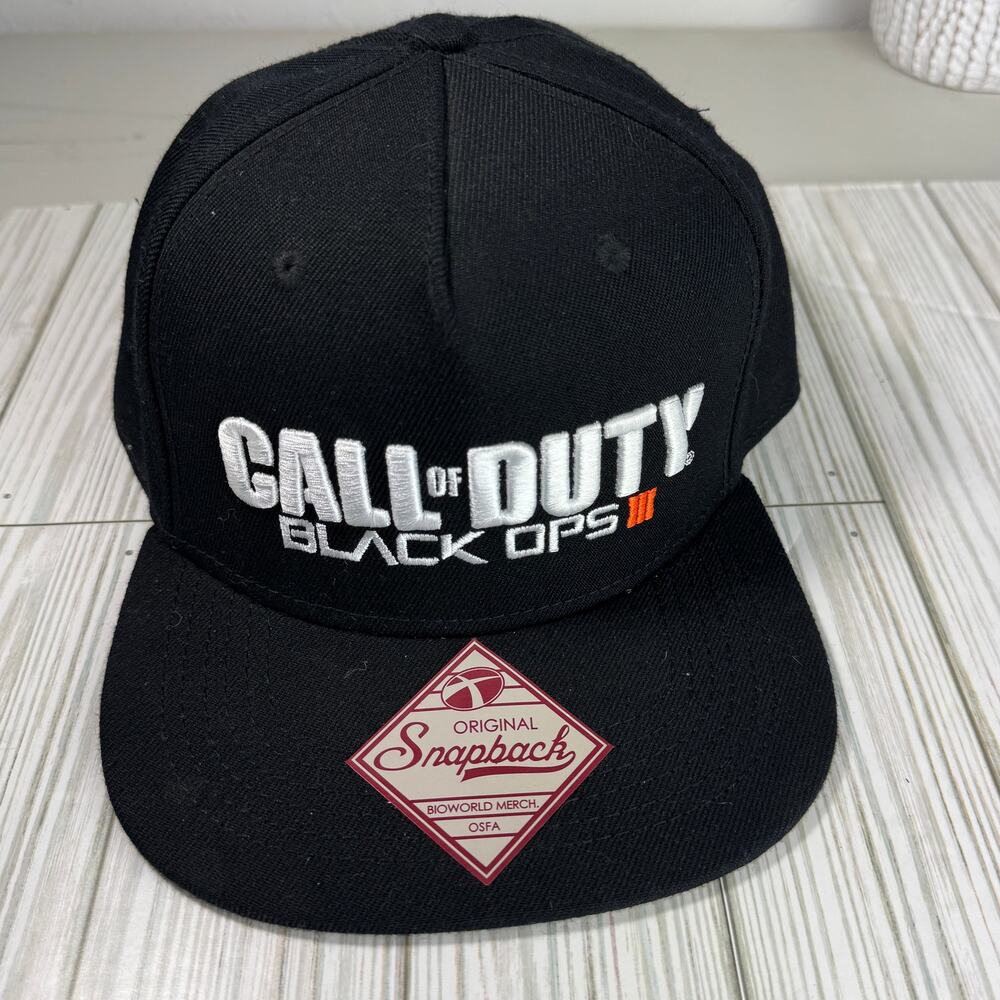 CALL‎ OF DUTY BLACK OPS III SNAP BACK BASEBALL CAP TEXT LOGO Hat